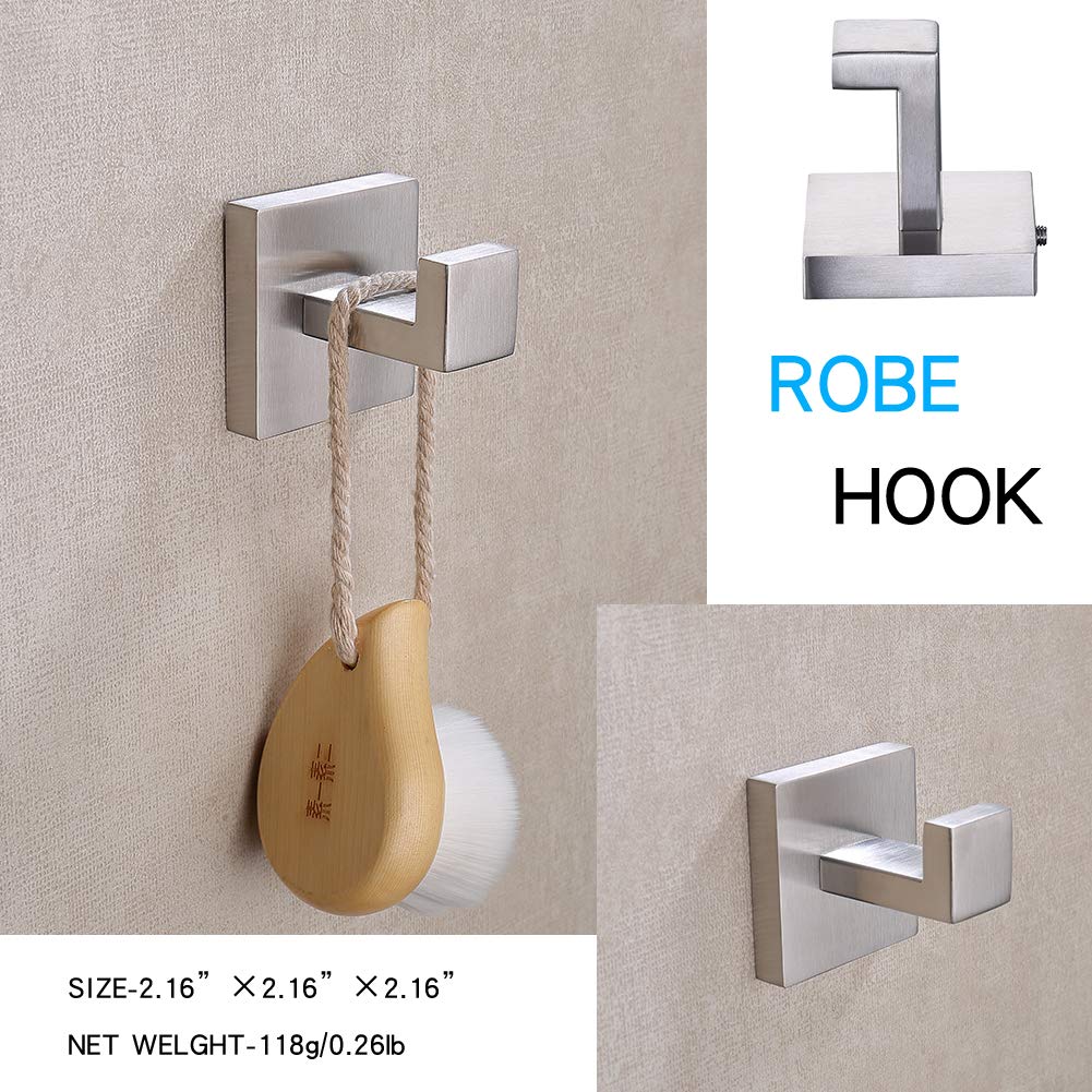 TASTOS stainless steel coat hook brushed finish ideal for coats and bags