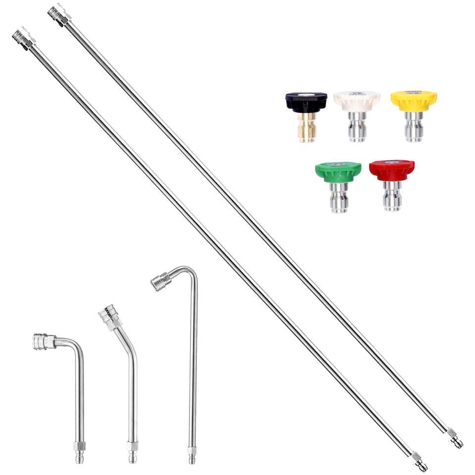 tasuox 120in extension wand for high-reach gutter cleaning.