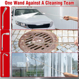 tasuox curved wand head offers safe gutter access.