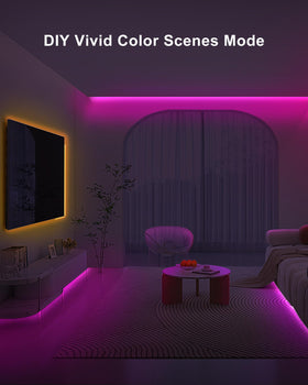 Tatazone cuttable LED strip close-up shows even illumination