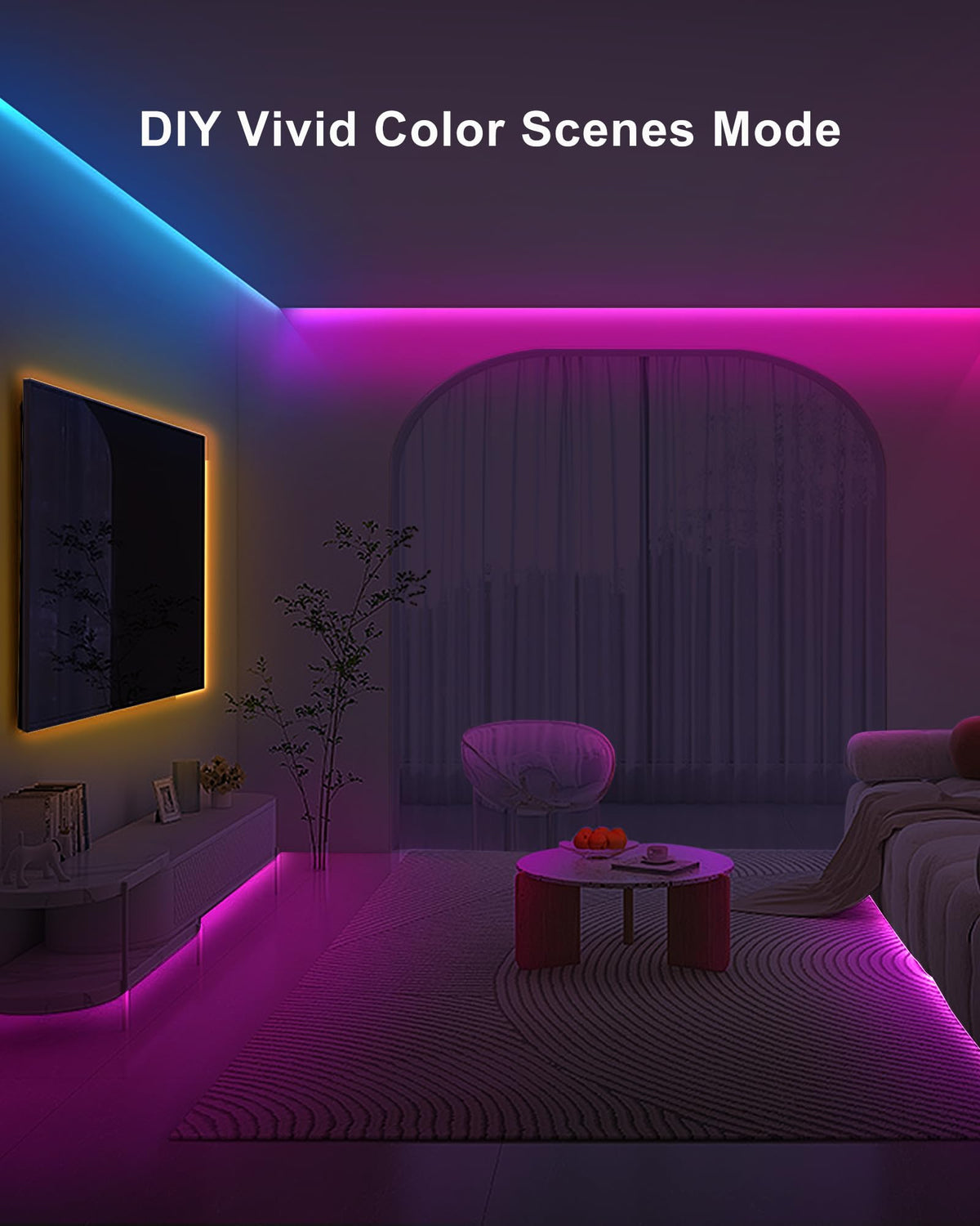 Tatazone versatile décor strip suited for bedroom, kitchen, desk, and cabinets.