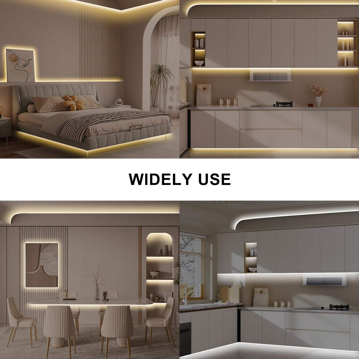 Tatazone lighting for kitchen and bedroom moods with adjustable brightness