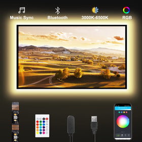 Tatazone RGBWW TV backlight for 70-75 inch screens with vivid color and even glow.