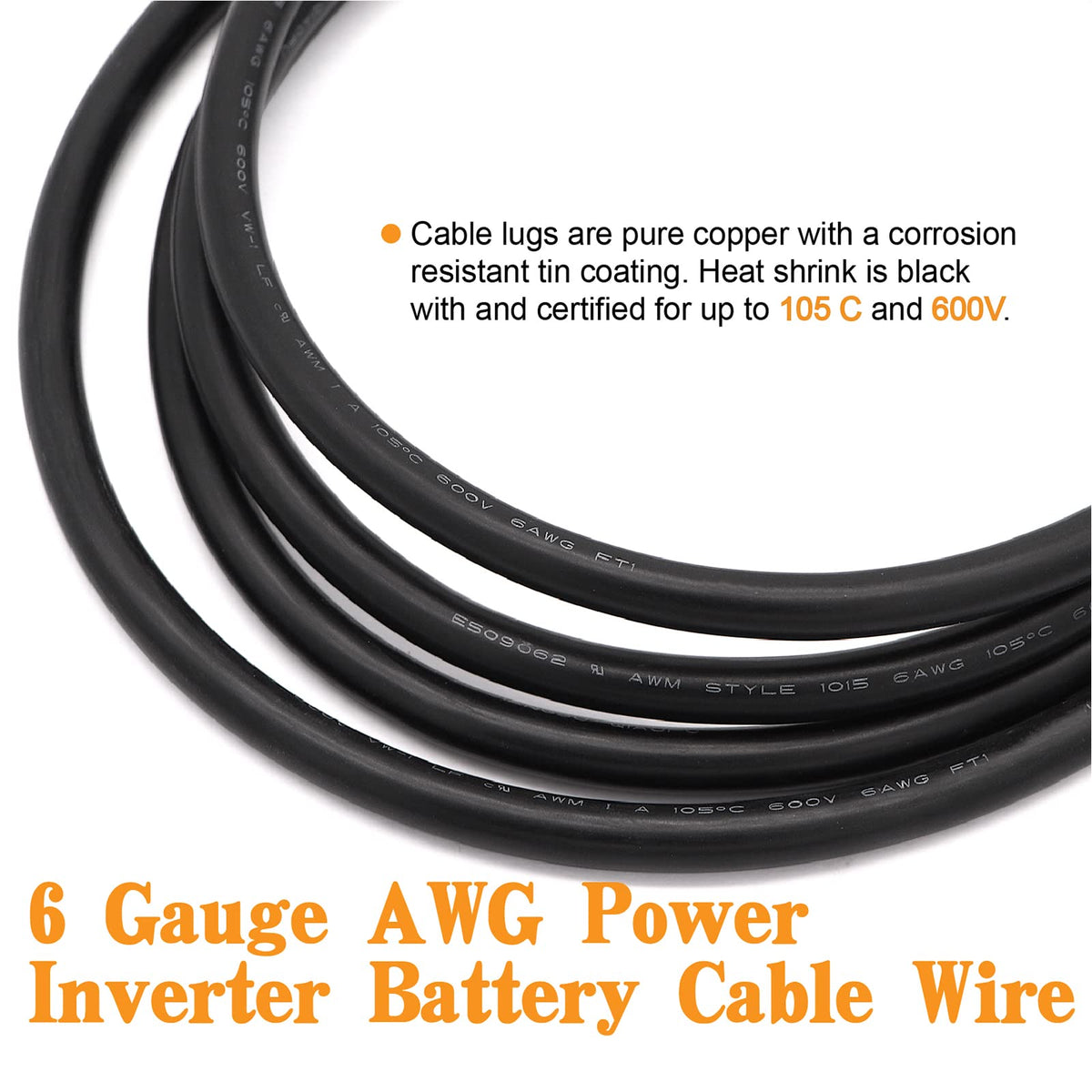 Taukealugs 5/16 inch copper lugs for versatile terminal options.