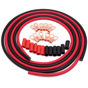 Taukealugs rugged copper cable with closed-end lugs for outdoor setups.
