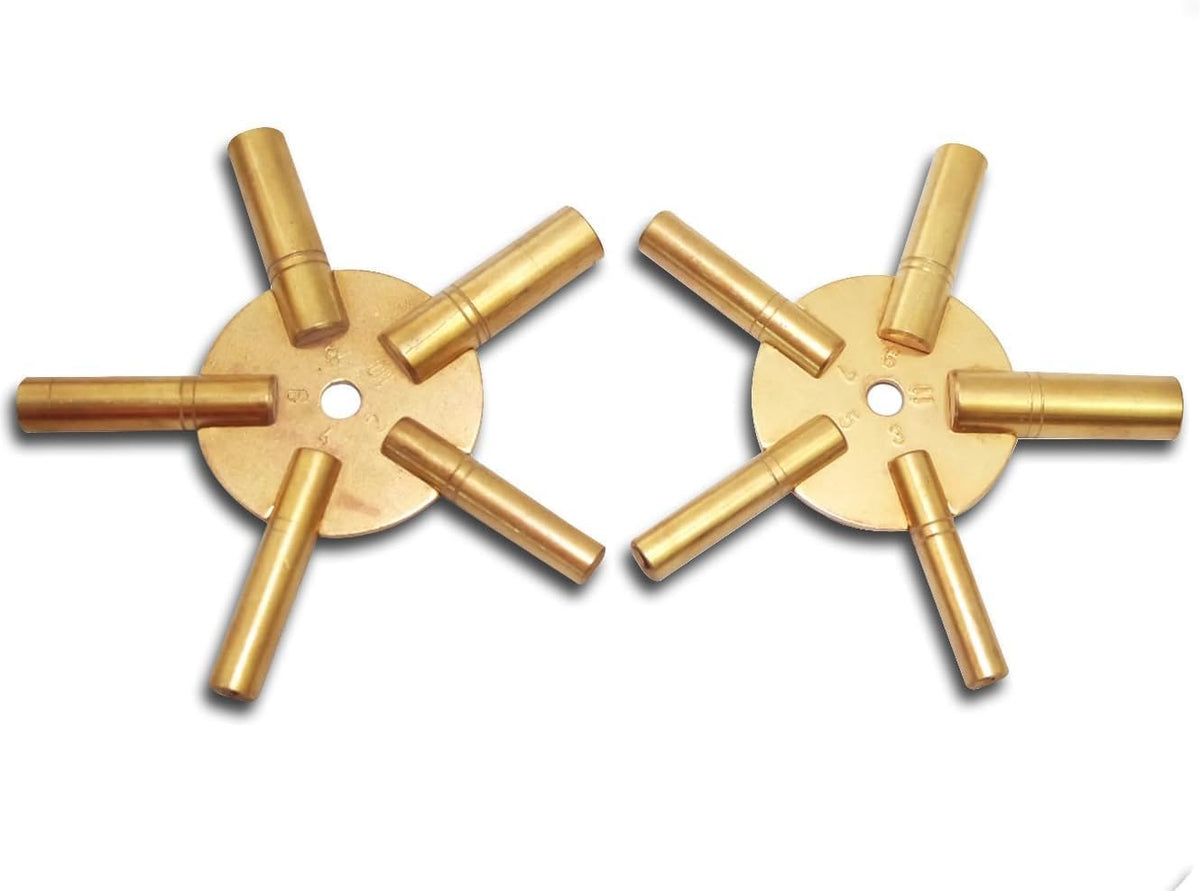 TAURISH clock winding keys set for universal compatibility across clocks