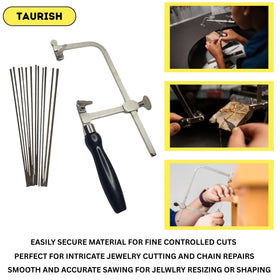 TAURISH adjustable tension saw frame enables clean, accurate cuts