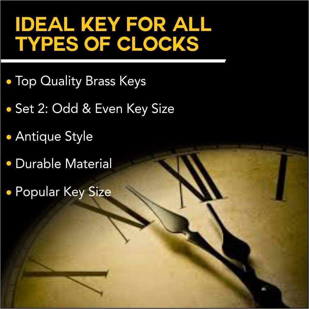 TAURISH ergonomic brass winding keys for comfortable grip during winding