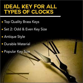 TAURISH ergonomic brass winding keys for comfortable grip during winding
