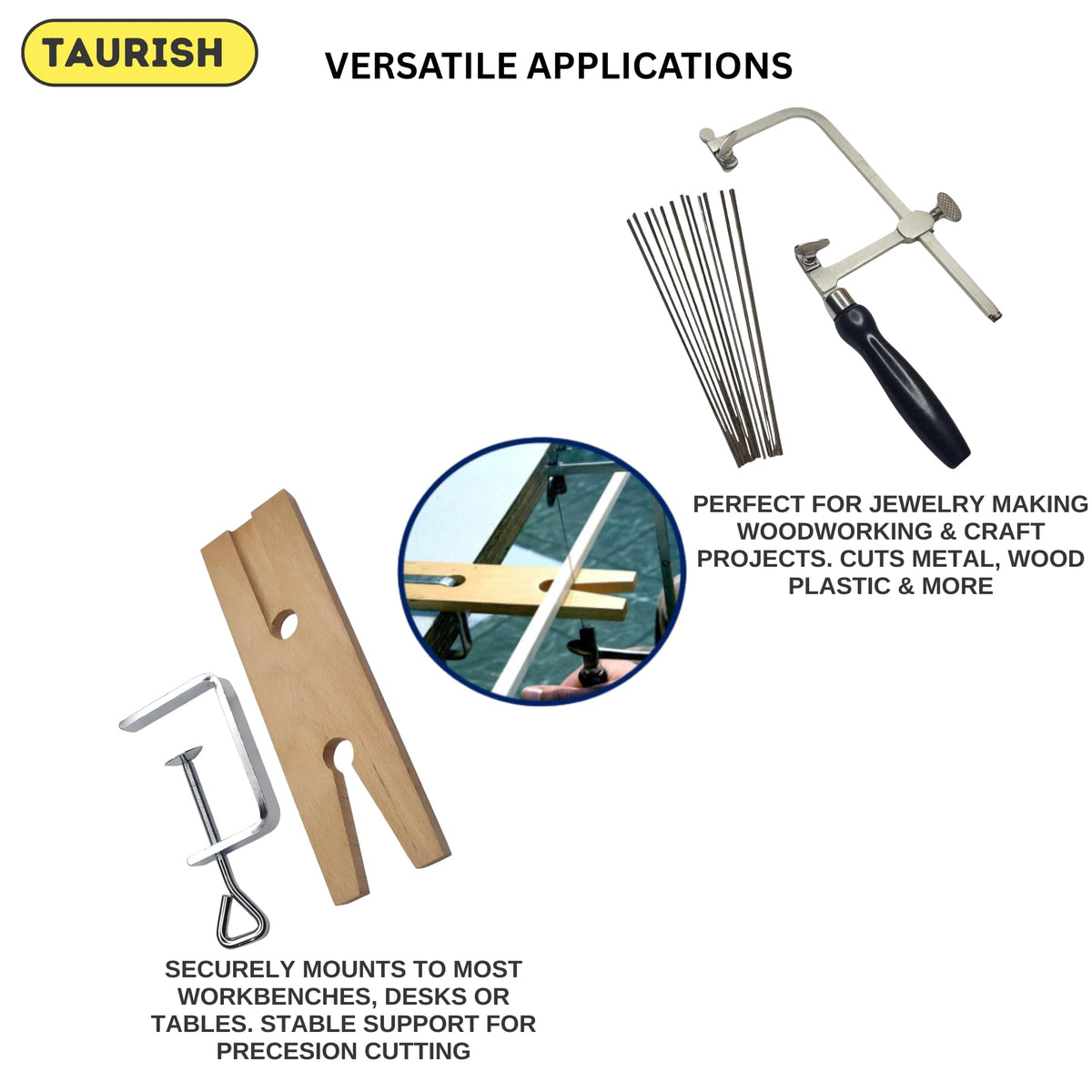 TAURISH V-slot bench pin provides stable support