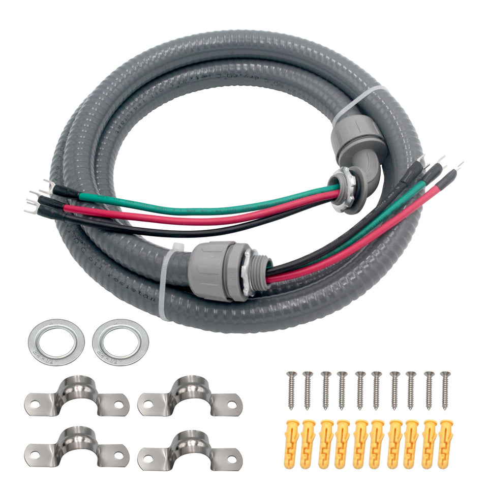 TAUROX power whip assembly kit for fast outdoor wiring connections
