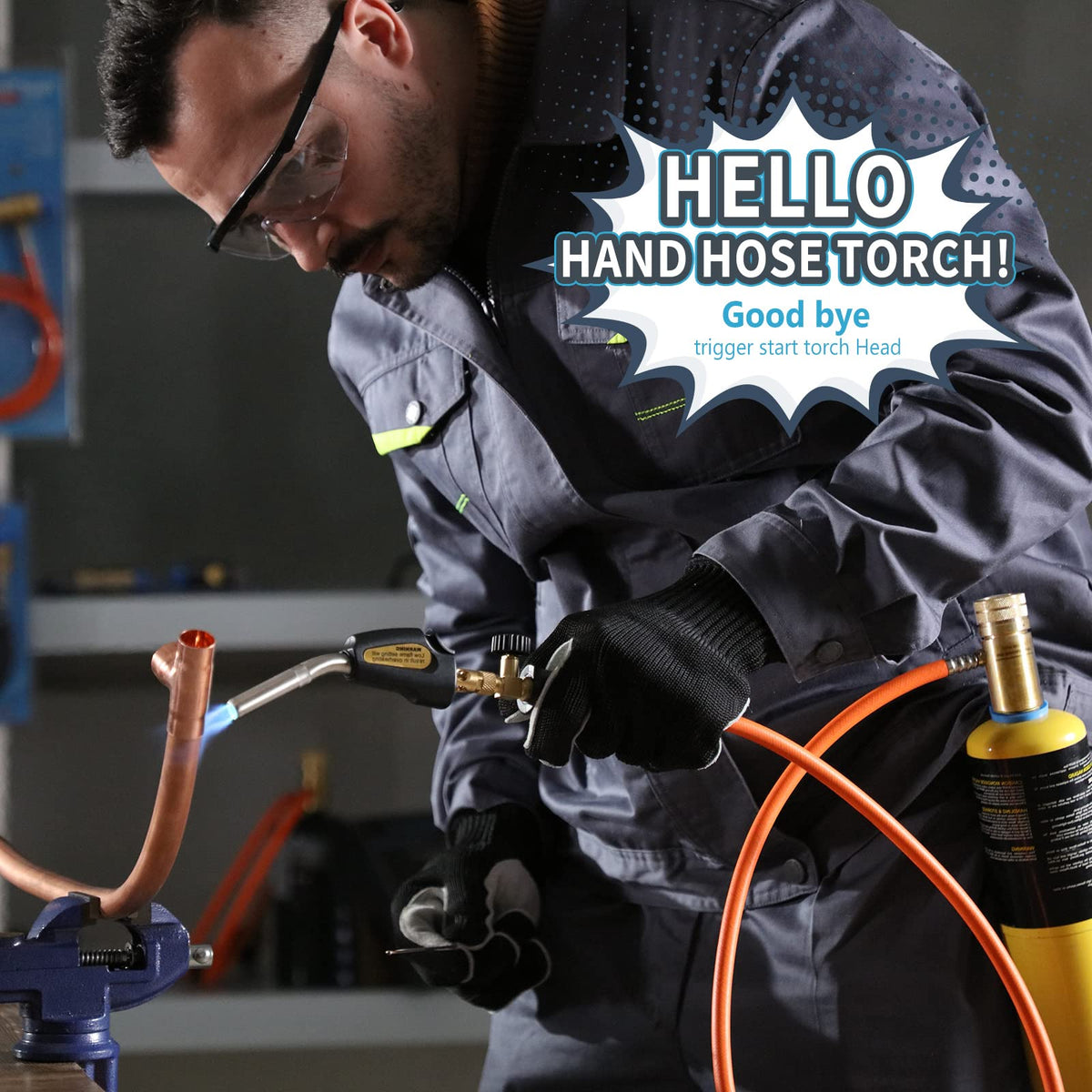 TAUSOM torch for soldering, brazing, and high-heat applications in workshops