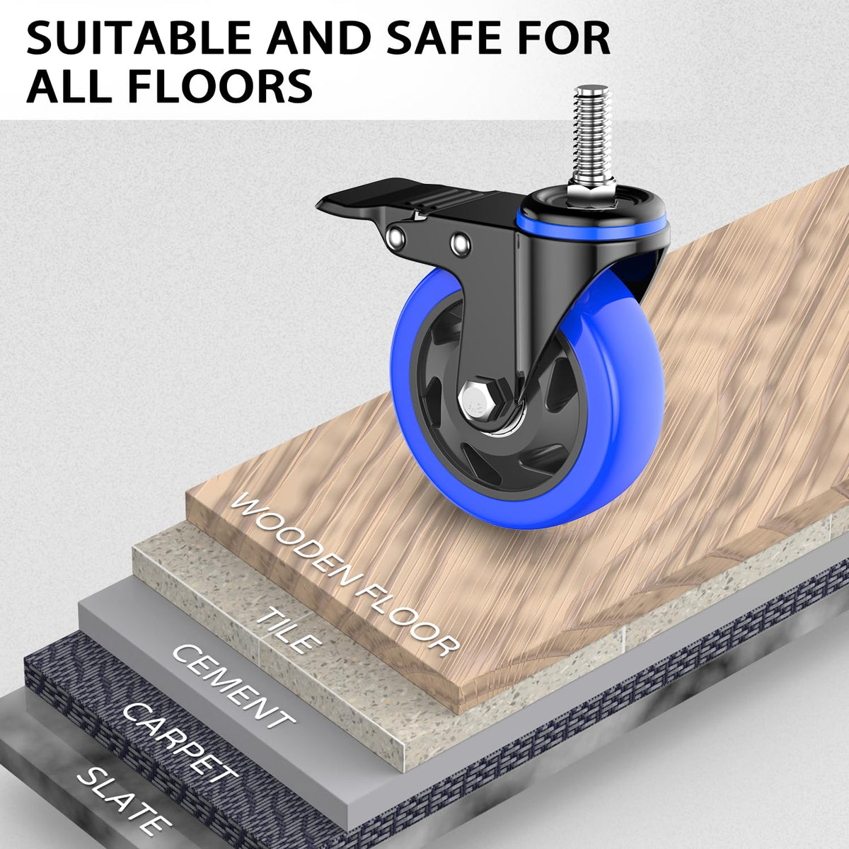 Includes locking nuts and wrench for quick installation