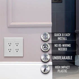 TayMac Revive wallplate installs quickly using included screws