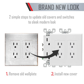 TayMac unbreakable PVC wallplate with hi-gloss finish in white