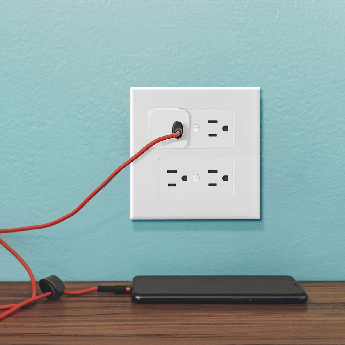 TayMac Revive wallplate with square edges for easy cleaning in busy spaces