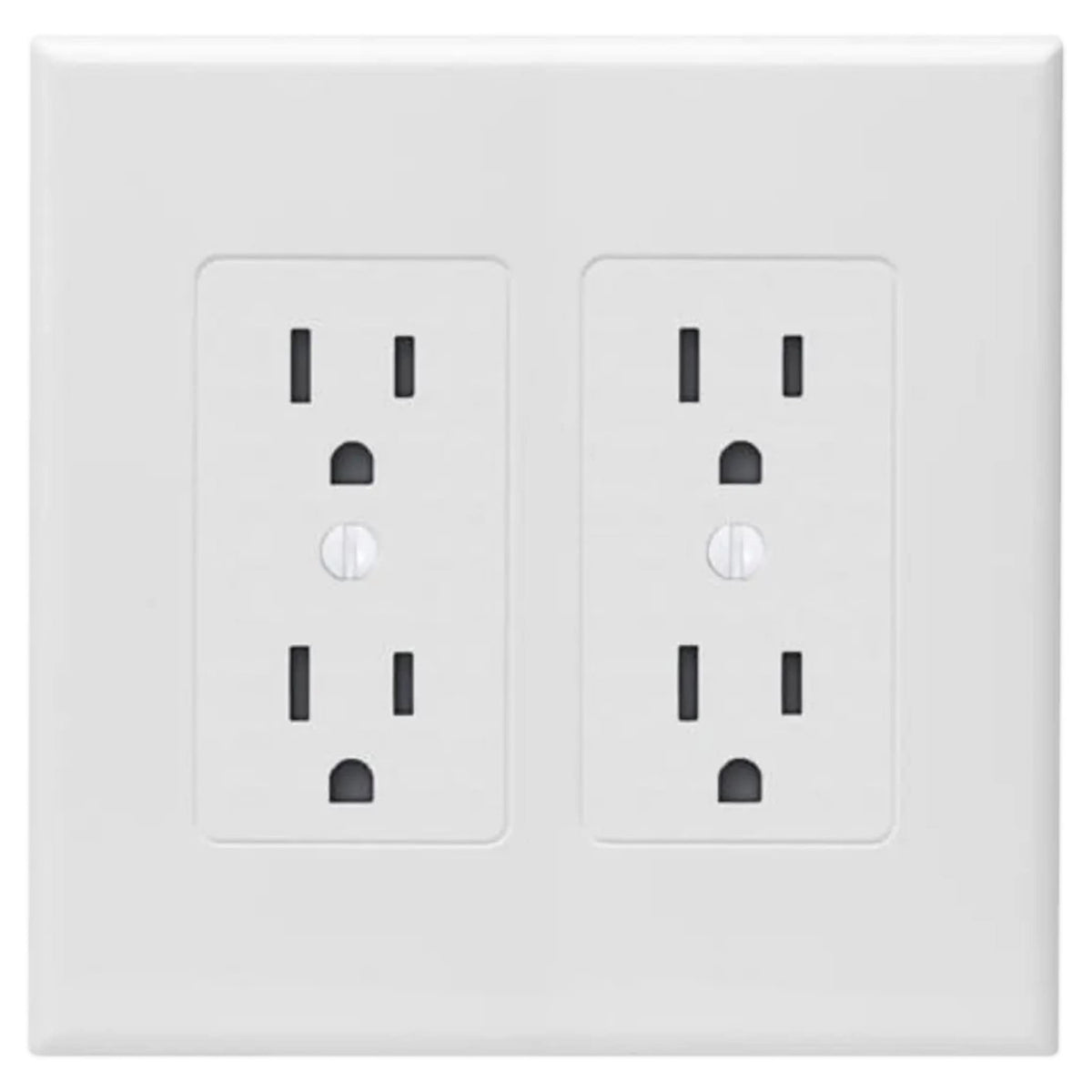 TayMac 2602W Revive wallplate 2-gang white, modern cover for outlets and switches