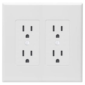 TayMac 2602W Revive wallplate 2-gang white, modern cover for outlets and switches