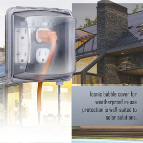 TayMac MM2410C durable UV-protected polycarbonate construction resists breakage