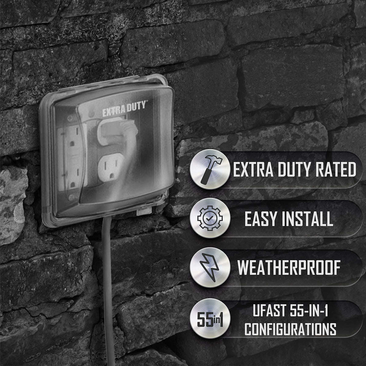TayMac MM2420C durable high-impact polycarbonate body guards outlets.