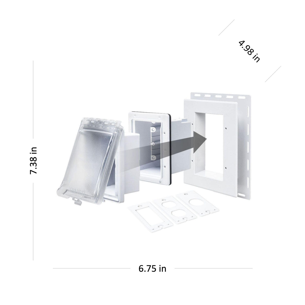 TayMac MR420CW extra-duty weatherproof cover protects outdoor outlets