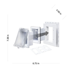 TayMac MR420CW extra-duty weatherproof cover protects outdoor outlets