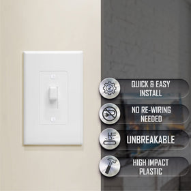 TayMac MW2570W Masque easy installation with screws; no rewiring.