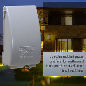 TayMac MX4280S locking tab offers tamper-resistant protection for outlets