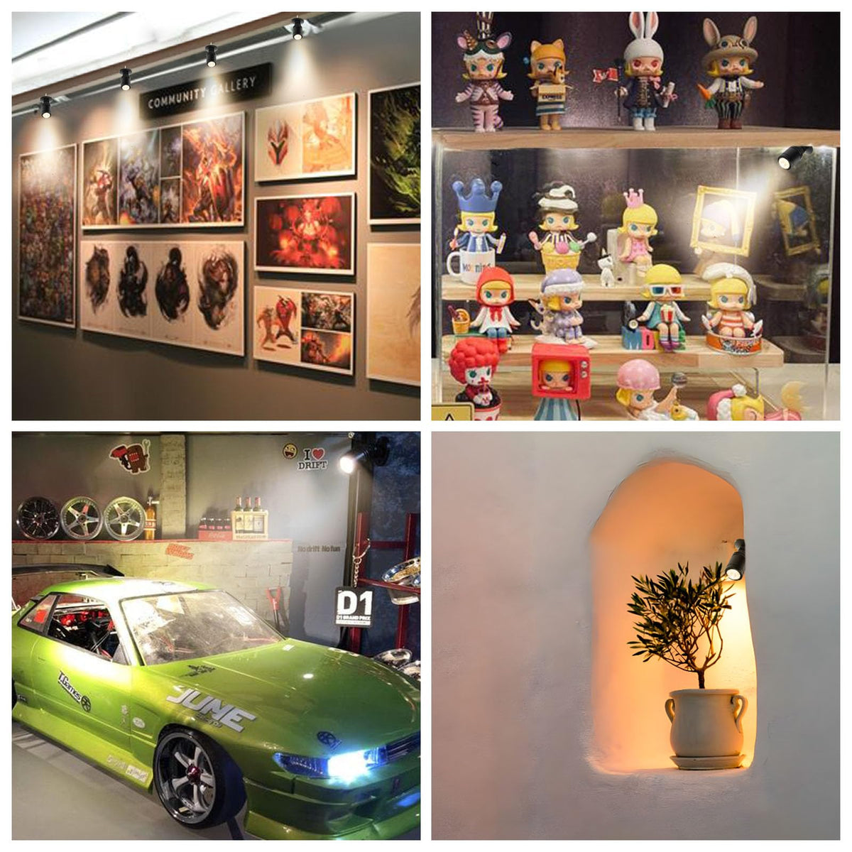 Taysing LED spot light enhances collectibles with true-color lighting.
