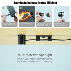 TAYSING Magnetic-based LED spotlight mounted for flexible placement