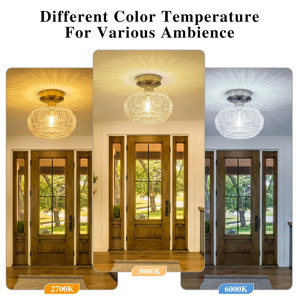 Tbaoinla compatible with LED, incandescent, or CFL bulbs for flexible ambience.