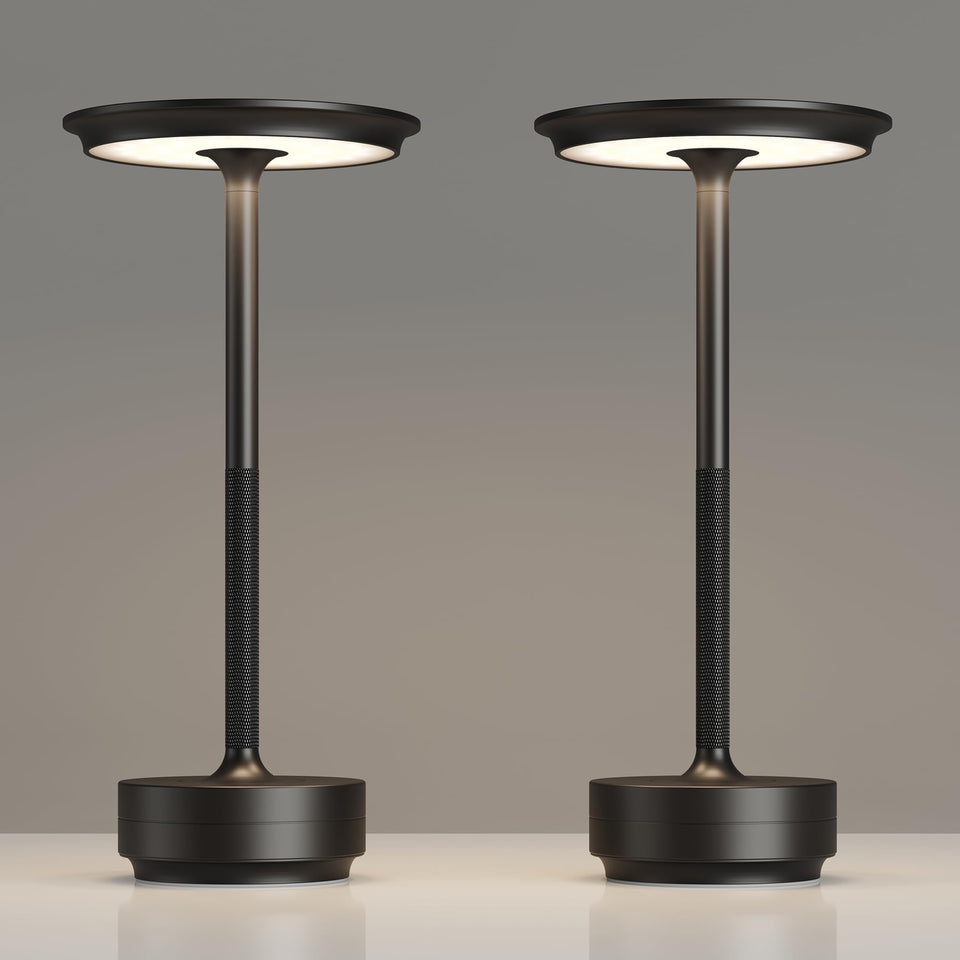 TBBGA rechargeable table lamp in compact design for small spaces.