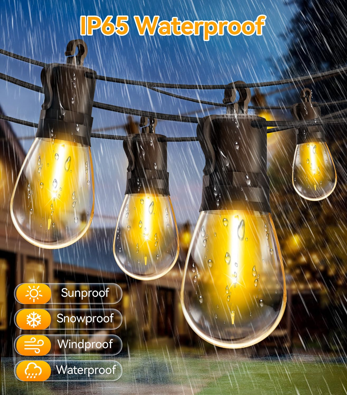 TBOSW close-up of bulbs highlights durable LED design for outdoor use.