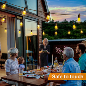 TBOSW durable cable and shatterproof bulbs endure everyday outdoor use.