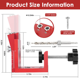 TBVHOMM pocket hole jig kit anti-fall design keeps drilling steady.