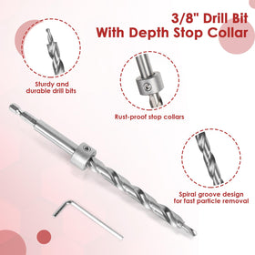 TBVHOMM pocket hole jig kit wooden plugs hide joints cleanly.