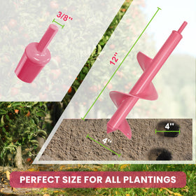 TCBWFY auger bit attached to drill for efficient planting