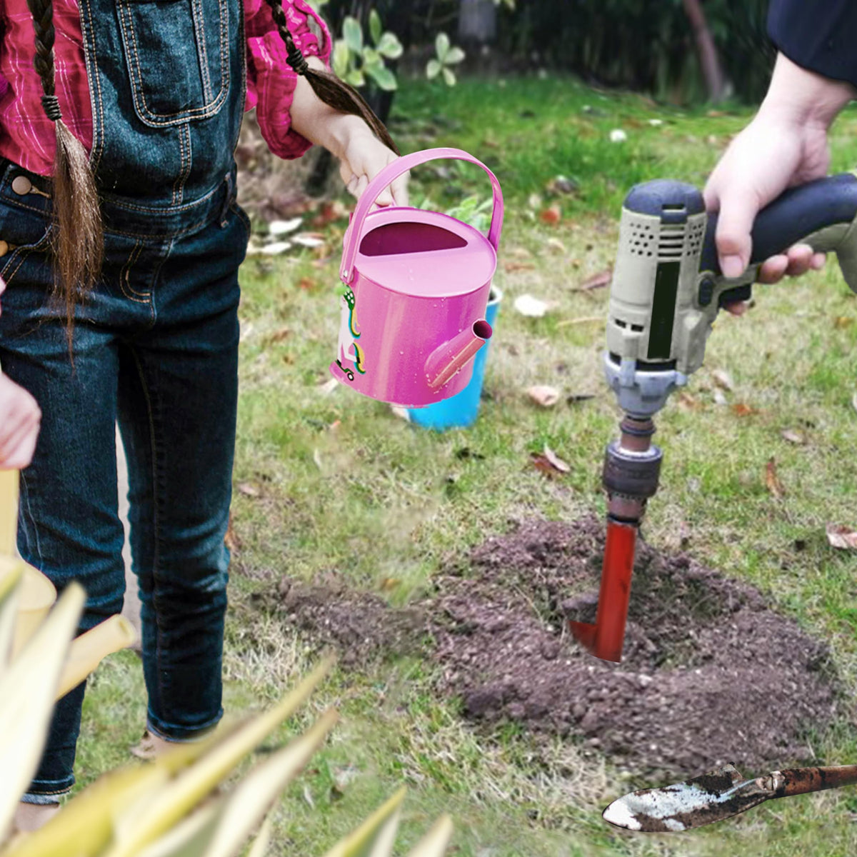 TCBWFY auger drill bit works with standard drills for quick, mess-free planting.