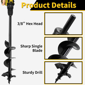TCBWFY bulb planter tool for tulips and bulbs quick installation