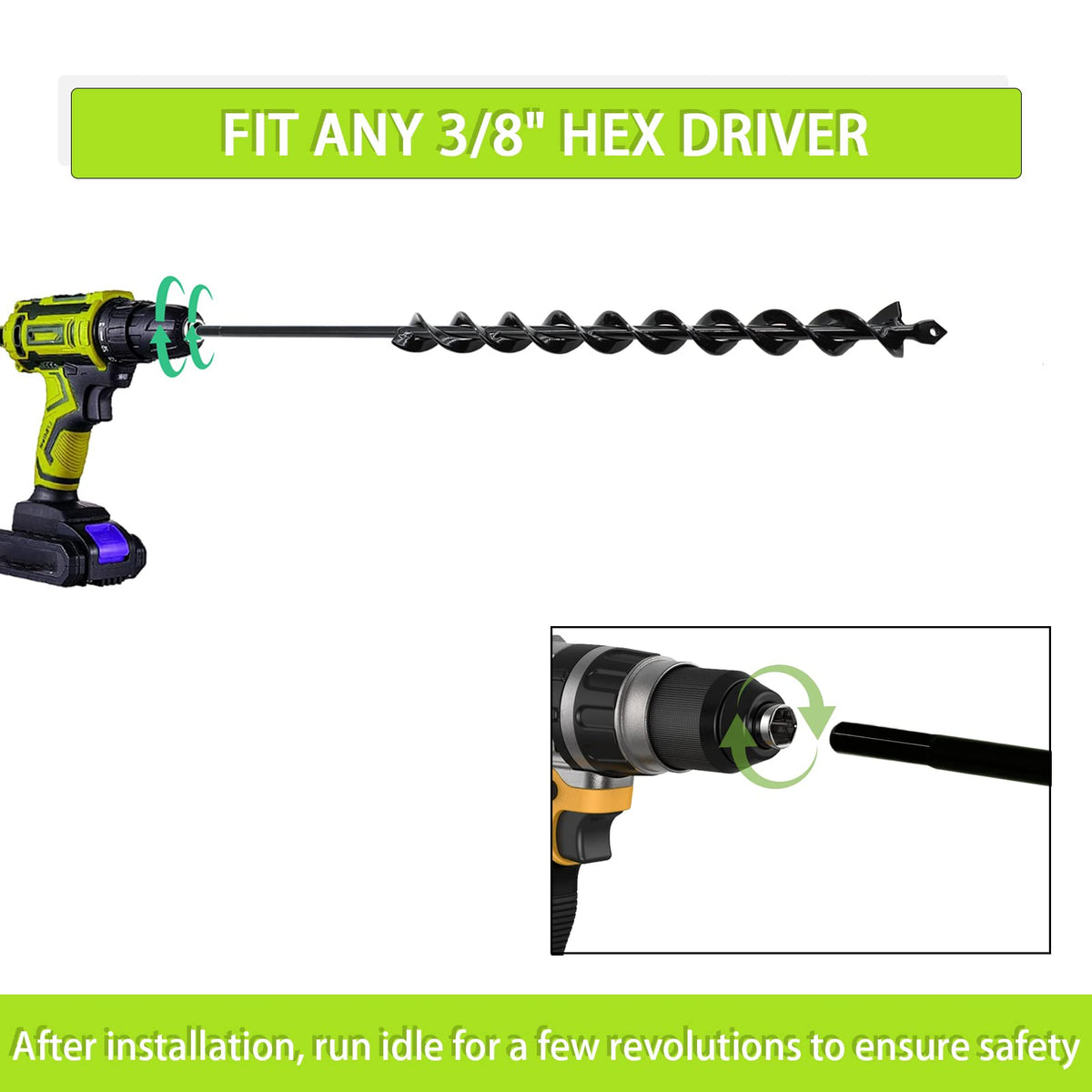 TCBWFY durable steel auger designed to last season after season.