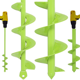TCBWFY garden auger bit 3.5x16 front view for efficient posts and planting