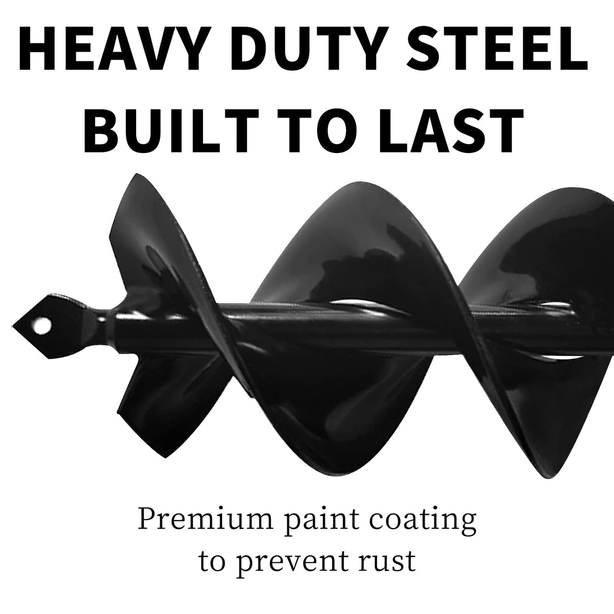 TCBWFY Garden Auger dual-blades design boosts soil efficiency