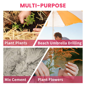 TCBWFY heavy-duty steel auger for long-lasting garden use