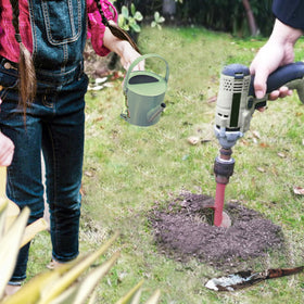 TCBWFY versatile tool for planting, soil aeration, and seed mixing
