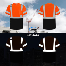 TCCFCCT hi-vis shirt back view demonstrates full coverage in low light