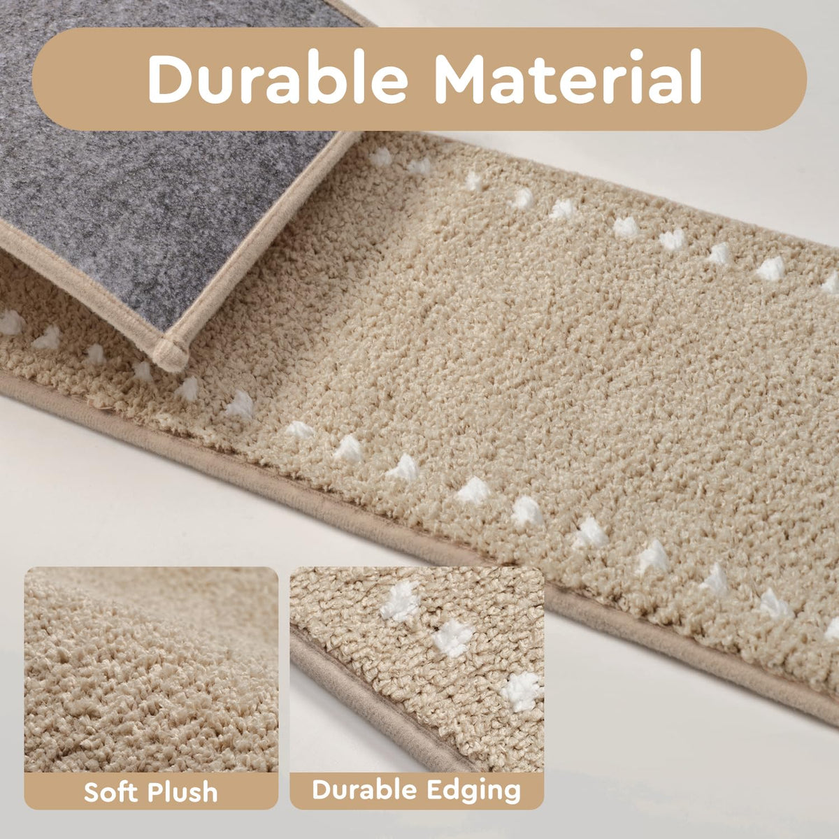 Tchdio stair treads plush comfort for a softer underfoot feel.