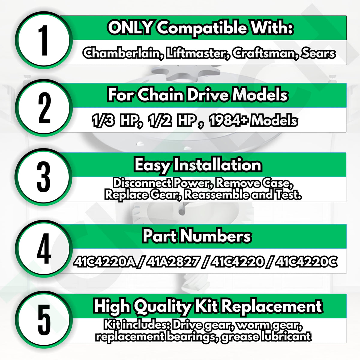 Sprocket bearings for reliable chain drive movement