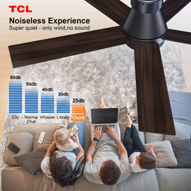 TCL 6-speed DC motor delivers efficient, quiet cooling.