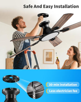 TCL five reversible blades provide two styles in one fixture.