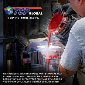 TCP Global 190-micron filtration supports smooth priming and finishing coats.